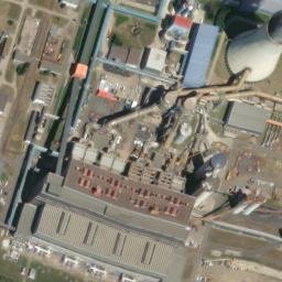 Satellite imagery of [Tušimice] power station chimney, CZ