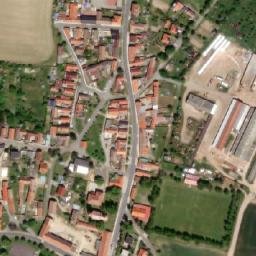 Satellite imagery of [Račíněves] church t., CZ