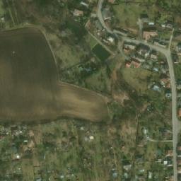 Satellite imagery of [Dobrovice] church t., CZ
