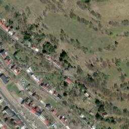 Satellite imagery of Prachárna [Jáchymov] historical t., CZ