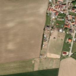 Satellite imagery of [Račíněves] church t., CZ