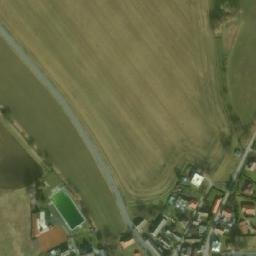 Satellite imagery of [Semčice] church t., CZ