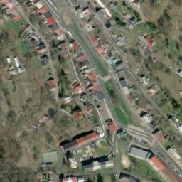 Satellite imagery of Prachárna [Jáchymov] historical t., CZ