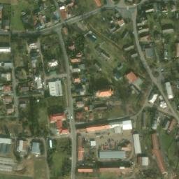 Satellite imagery of [Semčice] church t., CZ