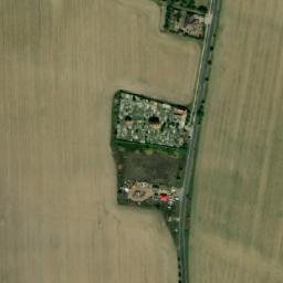 Satellite imagery of [Libáň] cemetery church t., CZ