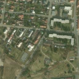 Satellite imagery of [Dobrovice] town hall t., CZ