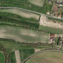 Satellite imagery of [Martiněves-Charvatce] church t., CZ
