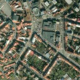 Satellite imagery of [Mělník] evangelic church t., CZ