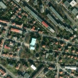 Satellite imagery of [Mělník] evangelic church t., CZ