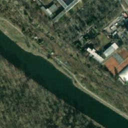 Satellite imagery of [Mělník] sugar factory chimney, CZ