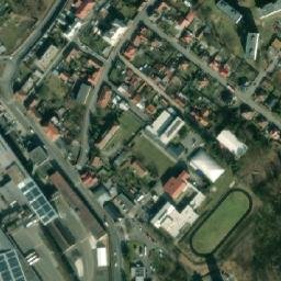 Satellite imagery of [Mělník] sugar factory chimney, CZ
