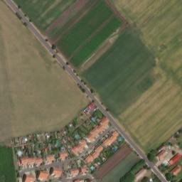 Satellite imagery of [Račetice] evang. church t., CZ