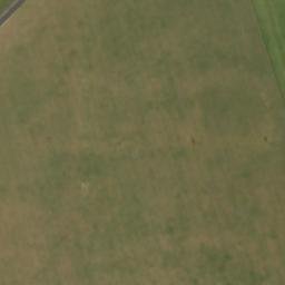 Satellite imagery of [Račetice] evang. church t., CZ