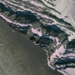 Satellite imagery of Courcelette Peak, CA