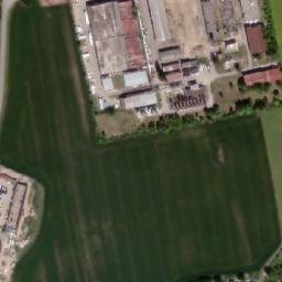 Satellite imagery of [Velvary] former sugar factory chimney, CZ