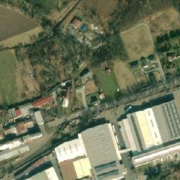 Satellite imagery of [Velvary] former sugar factory chimney, CZ