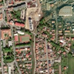 Satellite imagery of [Velvary] church t., CZ