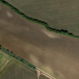 Satellite imagery of [Křinec] cemetery chapel sanctus t., CZ