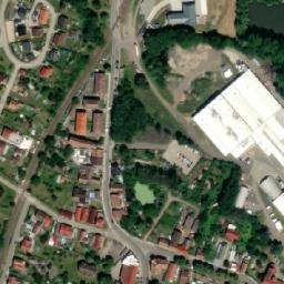 Satellite imagery of [Skřivany] former sugar factory chimney, CZ