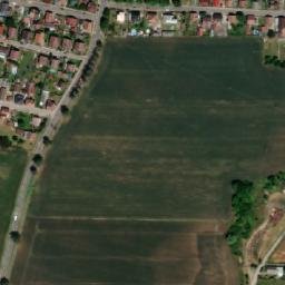 Satellite imagery of [Skřivany] former sugar factory chimney, CZ