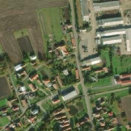 Satellite imagery of [Kněžice u Městce Králové] church t., CZ