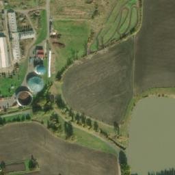 Satellite imagery of [Kněžice u Městce Králové] church t., CZ