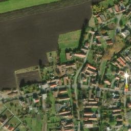 Satellite imagery of [Kněžice u Městce Králové] church t., CZ