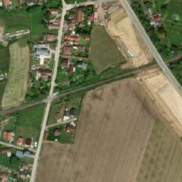 Satellite imagery of [Všestary] church t., CZ