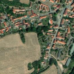 Satellite imagery of [Pnětluky] church sanctus t., CZ