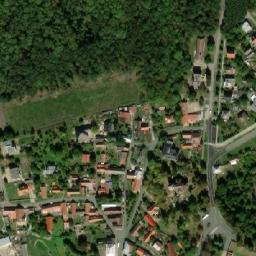Satellite imagery of [Dymokury] church t., CZ