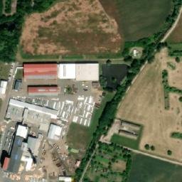 Satellite imagery of [Nový Bydžov] former sugar factory chimney, CZ