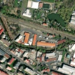 Satellite imagery of T.V.I.N. Doors [Karlovy Vary-Rosnice] factory chimney, CZ