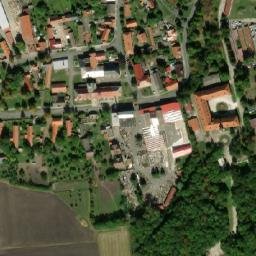 Satellite imagery of [Dymokury] church t., CZ