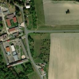 Satellite imagery of [Dymokury] church t., CZ