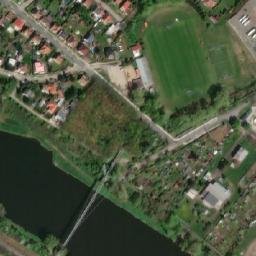 Satellite imagery of [Kralupy nad Vltavou] veneer factory chimney, CZ