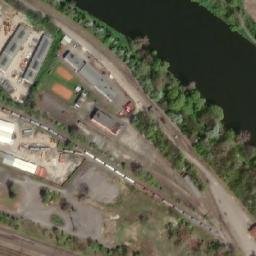 Satellite imagery of [Kralupy nad Vltavou] veneer factory chimney, CZ