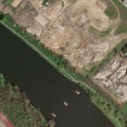 Satellite imagery of [Kralupy nad Vltavou] veneer factory chimney, CZ