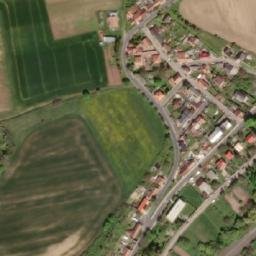 Satellite imagery of [Zvoleněves] former sugar factory chimney, CZ