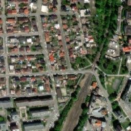 Satellite imagery of [Slaný] hospital chimney, CZ
