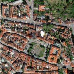 Satellite imagery of [Slaný] hospital chimney, CZ