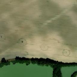 Satellite imagery of [Činěves] church t., CZ