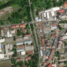 Satellite imagery of [Podbořany] church t., CZ