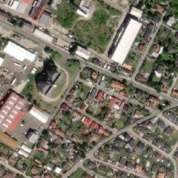 Satellite imagery of [Kostelec nad Labem] former sugar factory chimney, CZ