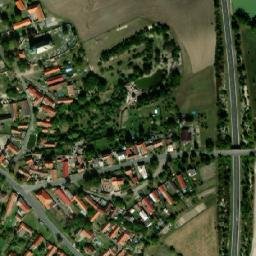 Satellite imagery of [Činěves] church t., CZ