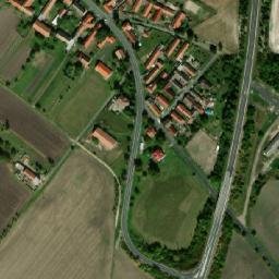 Satellite imagery of [Činěves] church t., CZ