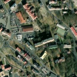 Satellite imagery of [Aš] church t., CZ