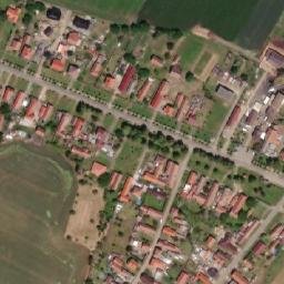 Satellite imagery of [Lužec nad Cidlinou] church t., CZ