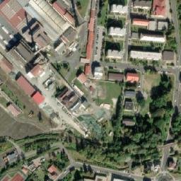 Satellite imagery of [Nové Sedlo] glassworks chimney 2, CZ