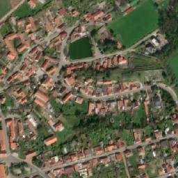 Satellite imagery of [Holubice v Čechách] church t., CZ
