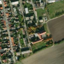 Satellite imagery of [Městec Králové] town hall t., CZ